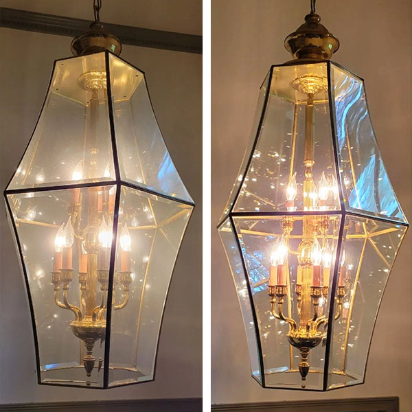 Chandelier Cleaning - Before and After