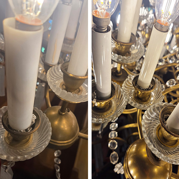 Chandelier Cleaning - Before and After