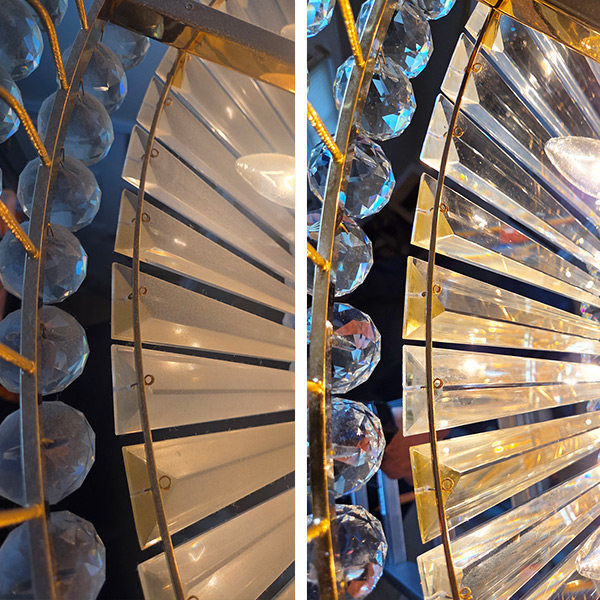 Chandelier Cleaning - Before and After